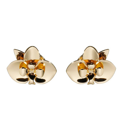 Aros Orquídea XS dorados en oro 18k (4 micras) – Anna Prata | Trovare Chile