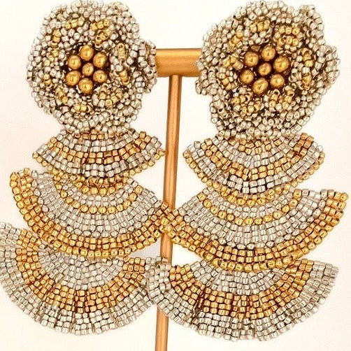 aros hechos en miyuki novias boho chic