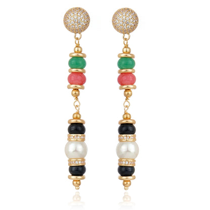 aros mujer elegantes, aros largos mujer, aros perla mujer, aros dorados mujer, joyas italianas, aros multicolor, accesorios mujer chile, aros elegantes chile, joyas mujer chile, regalo mujer elegante