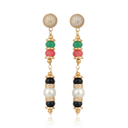 aros mujer elegantes, aros largos mujer, aros perla mujer, aros dorados mujer, joyas italianas, aros multicolor, accesorios mujer chile, aros elegantes chile, joyas mujer chile, regalo mujer elegante