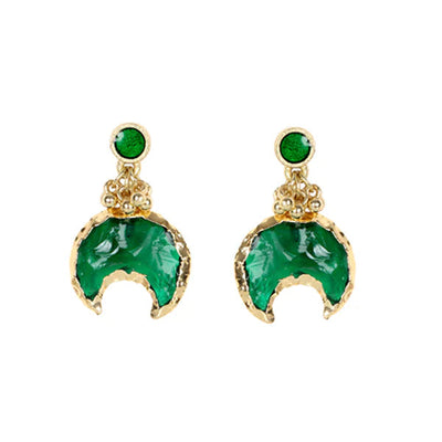 Aros Jaisiri verde media luna – House of Tuhina | Trovare Chile