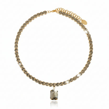 Collar Valentina – Zirconias y Cristal Bañado en Oro 18K | Hecho en Italia
