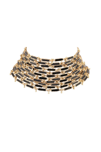 collar negro corto ajustable