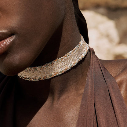 Choker Nalea Nº2 Peach Silver – Sfifa Marroquí