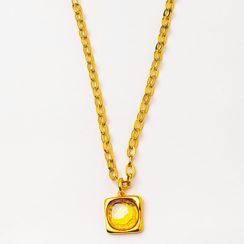 collar largo baño oro velatti