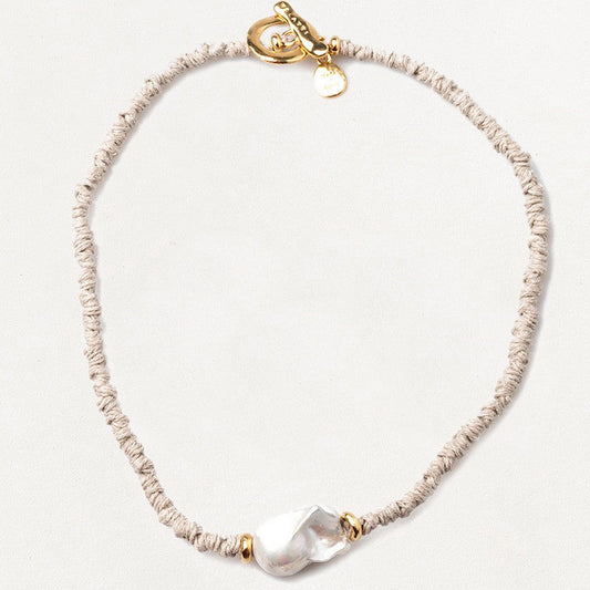 Collar Lino con Perla Barroca