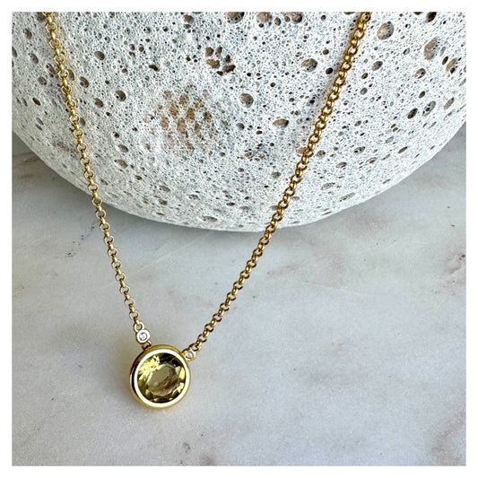 collar citrino oro vermeil