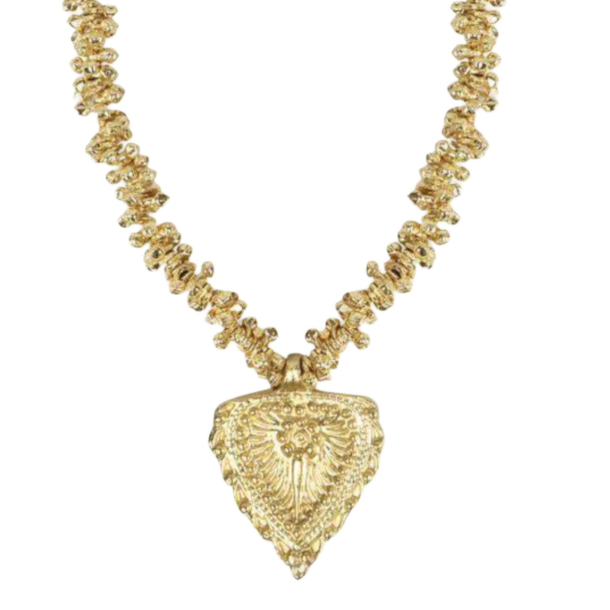 collar dorado con corazon ajustable
