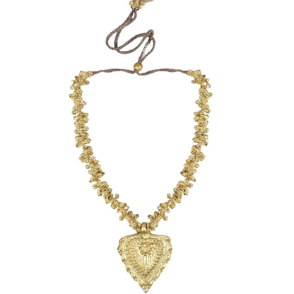 collar dorado corazon ajustable largo