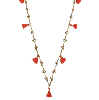 Collar Fulj Coral · Lujo Artesanal