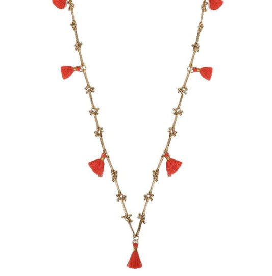 Collar Fulj Coral · Lujo Artesanal