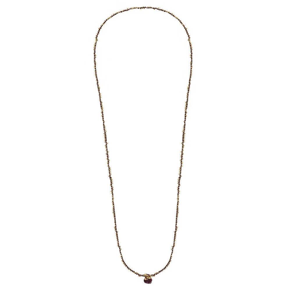 Collar Fuljhadi Bajra largo artesanal hecho a mano, joyería semi lujo