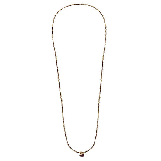 Collar Fuljhadi Bajra largo artesanal hecho a mano, joyería semi lujo