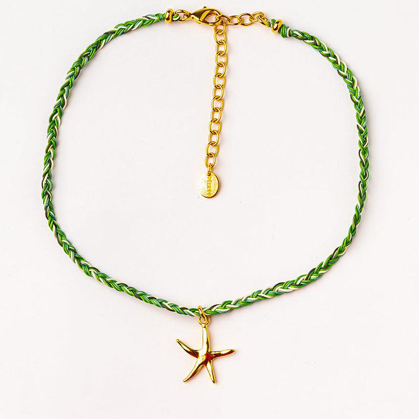 collar baño oro estrella mar