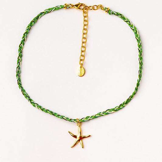 collar baño oro estrella mar