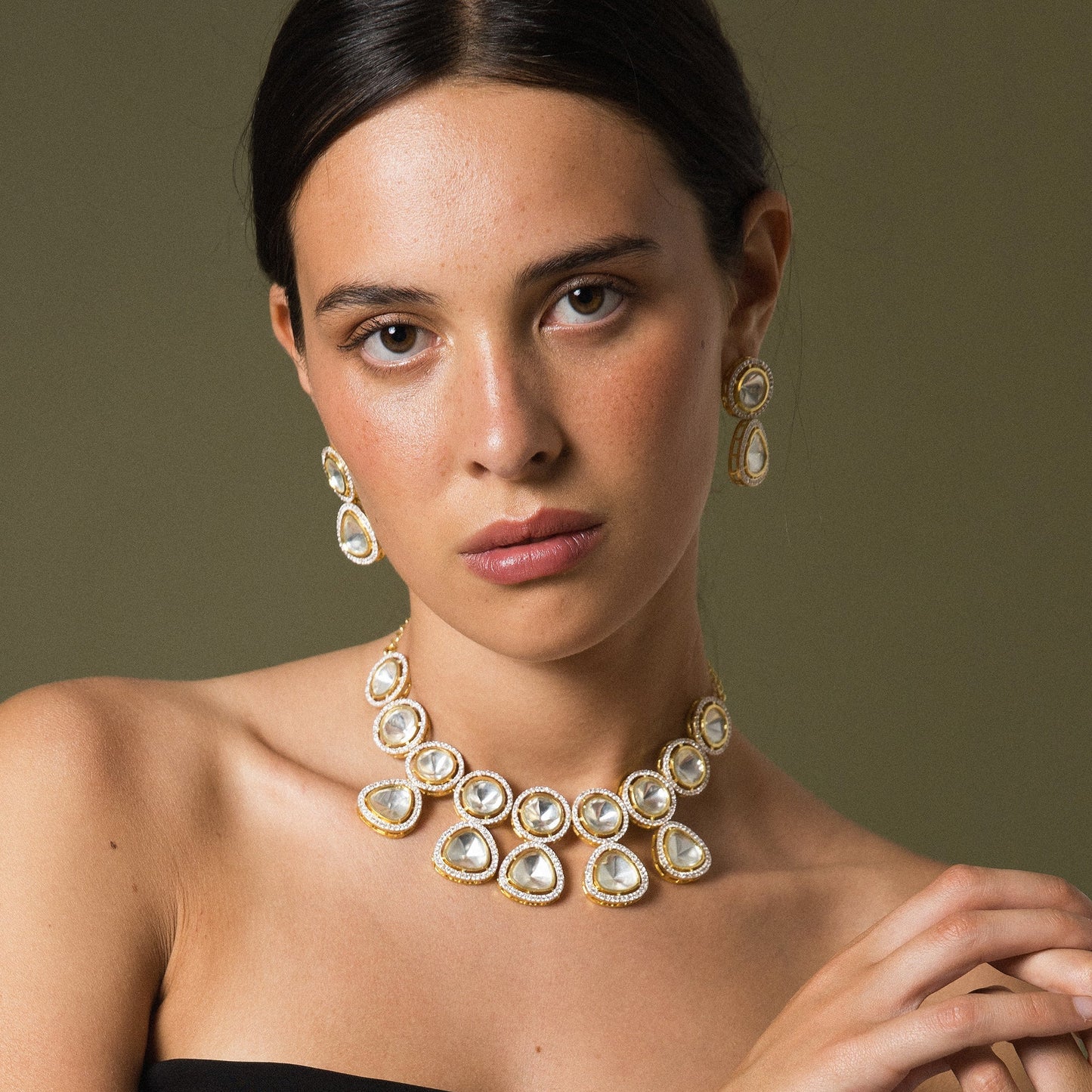 colla fiesta hecho en india con polki