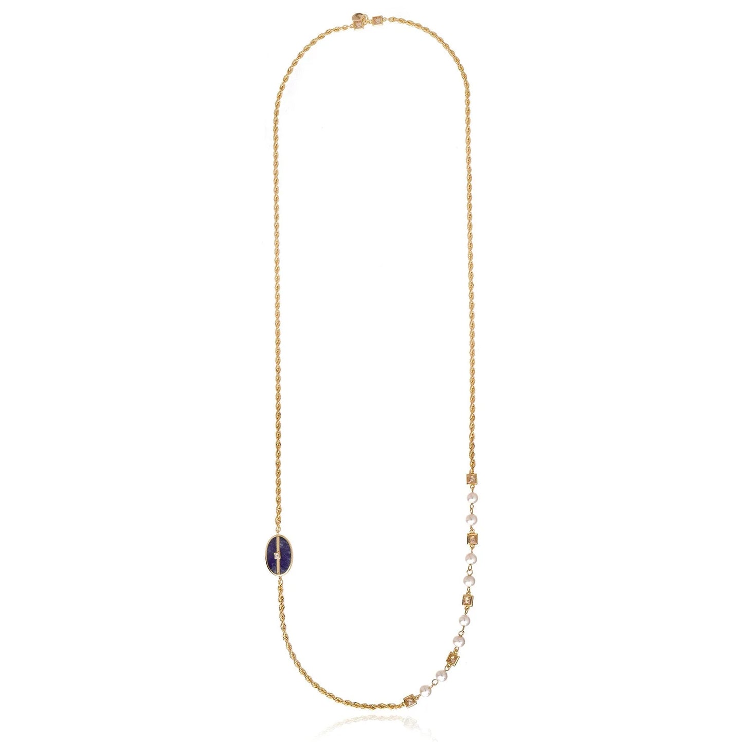 Mini Inspire Necklace dorado con sodalita azul – Trovare Chile