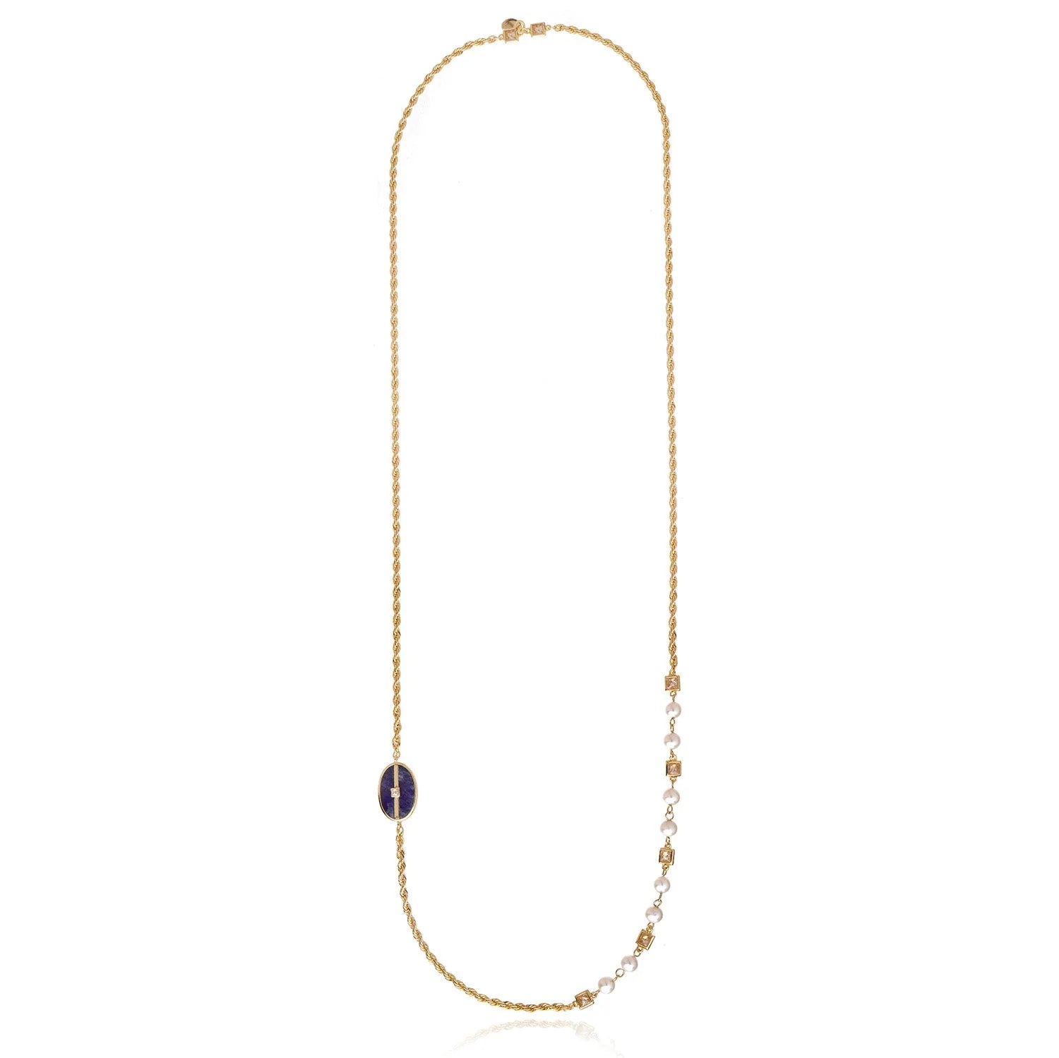 Mini Inspire Necklace dorado con sodalita azul – Trovare Chile