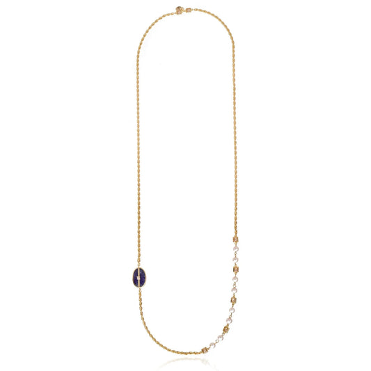 Mini Inspire Necklace dorado con sodalita azul – Trovare Chile