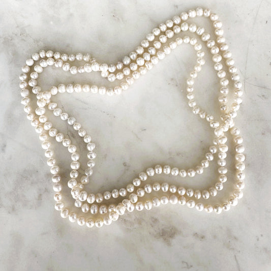 collar perlas blancas