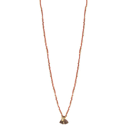 Collar Fuljhadi Bajra Largo Terracota · Lujo Artesanal