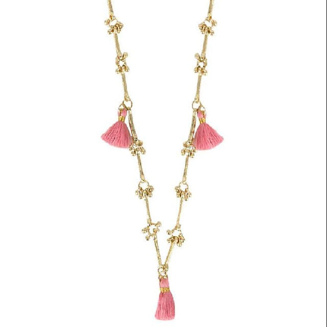 detalles de collar rosa