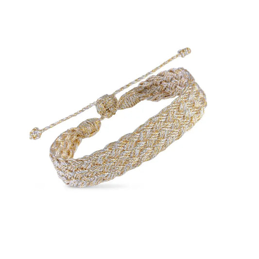Pulsera Elya Gold Silver trenza marroquí – Maayäz | Trovare Chile