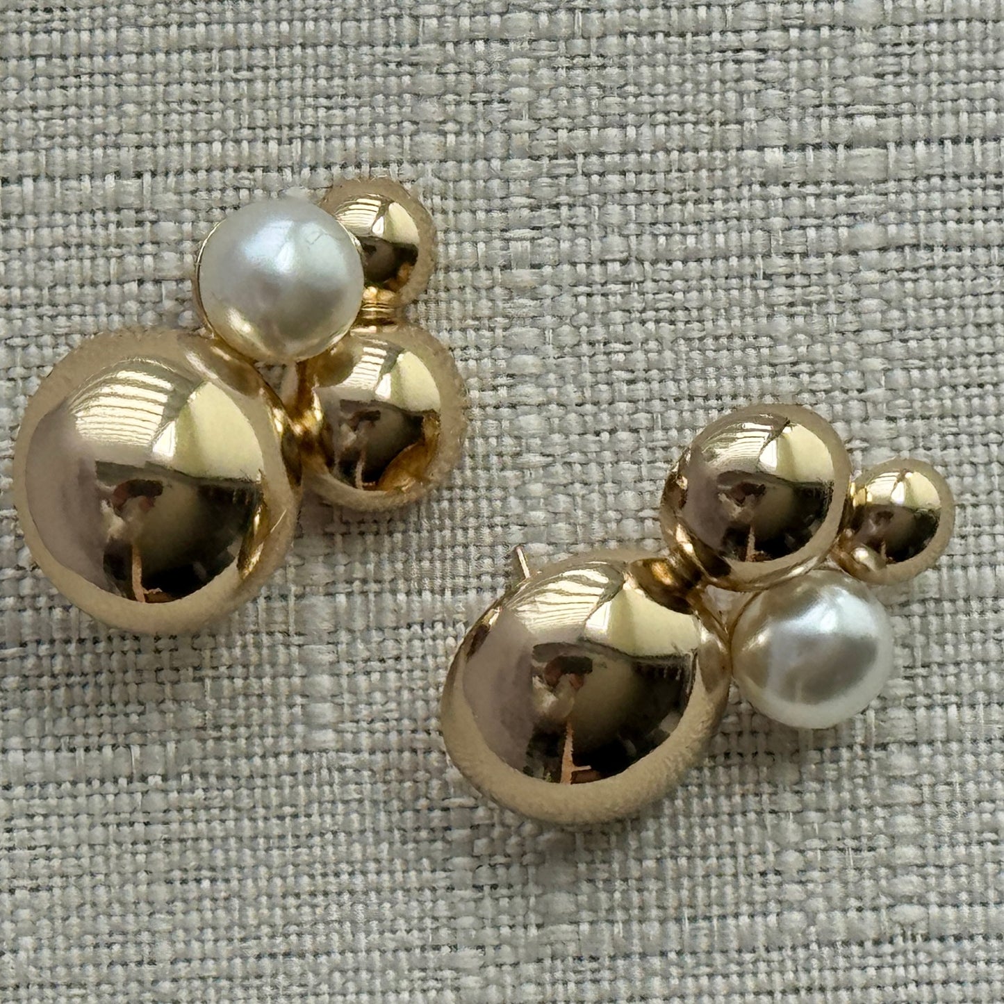 Aros   Dorados con Perlas – Baño de oro,