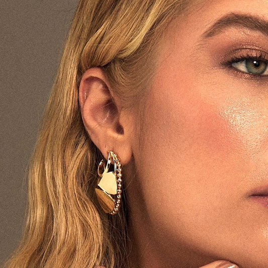 Aros Adonis dorados – joyería italiana – Trovare Chile