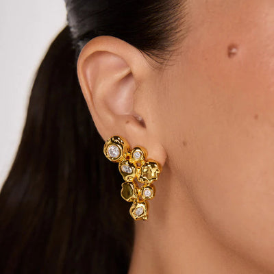Aros Essentia con zirconia diseño orgánico – Trovare Chile