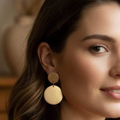 Aros Bella baño de oro 18K hechos en Brasil – Trovare Chile