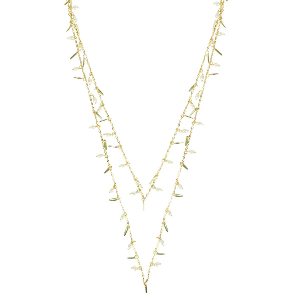 collar doble dorado