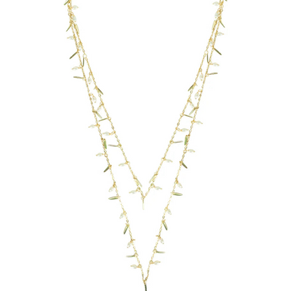 collar doble dorado