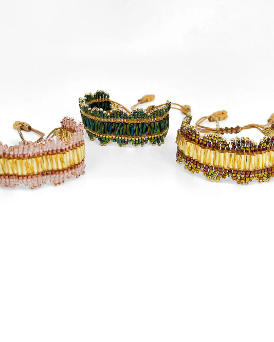 pulseras miyuki cristales 