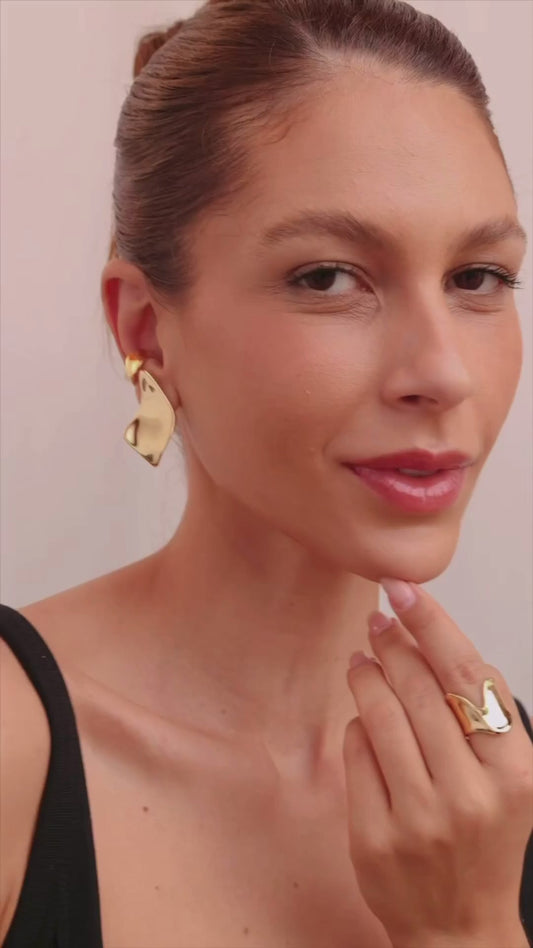 Aros Aura Diseño Orgánico – Aros Elegantes Minimalistas Mujer