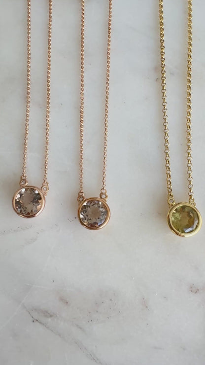 Collar Signature Olive Quartz – Vianna Fashion | Vermeil