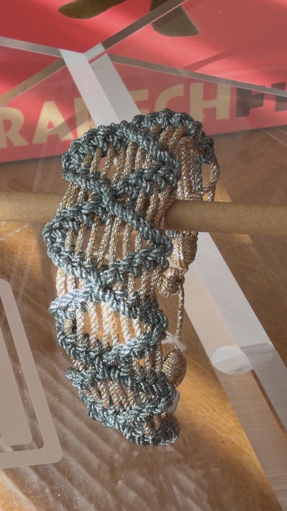 Pulsera Dama Nº2 Peach Silver Grey | Marruecos