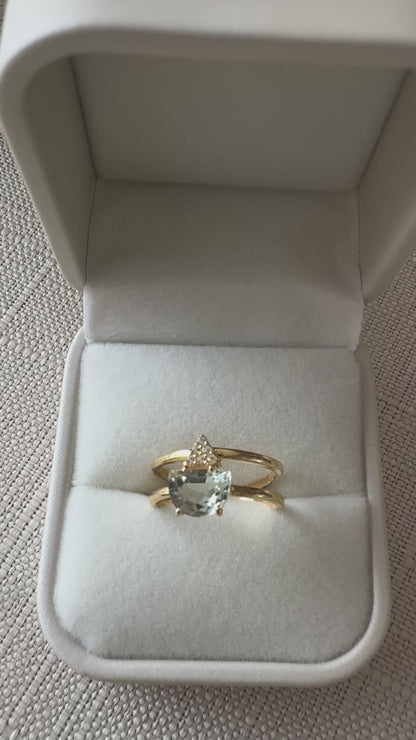 Anillo Pendulum Collection con Prazolita | Vermeil Oro 18k sobre Plata 925