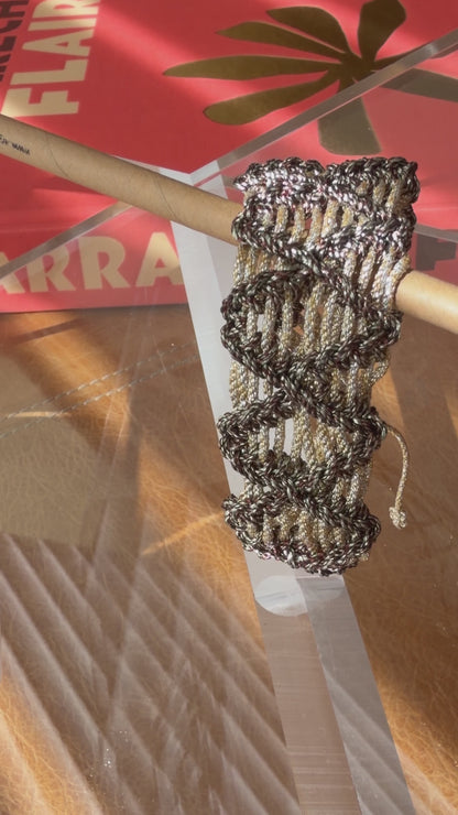 Pulsera Dama Gold Silver Choco Brown | Marruecos