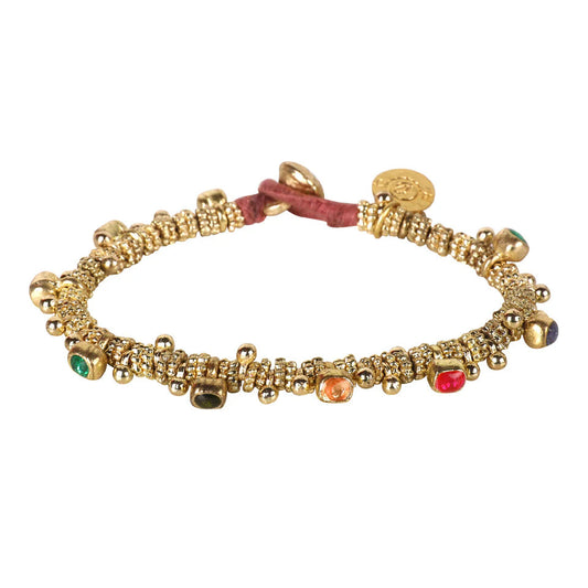 Pulsera Layla Twine de lujo artesanal hecha a mano en metal tejido con esmalte