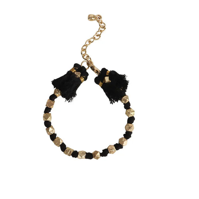 Brazalete Fuljhadi Magic artesanal con detalles de espejo, joyería semi lujo hecha a mano
