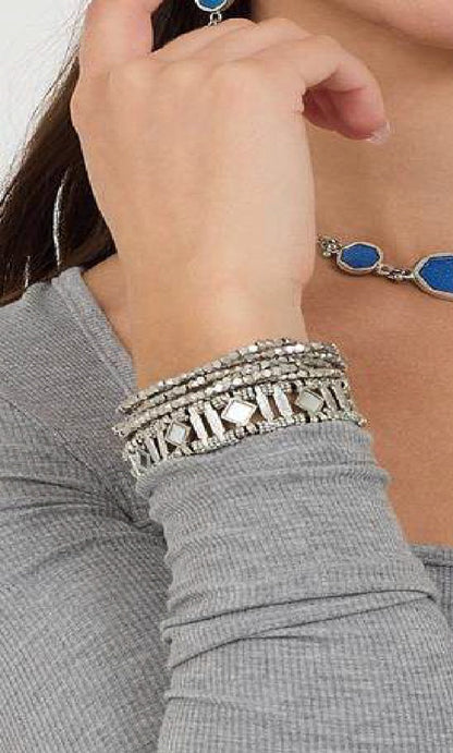 Pulsera Multi Vueltas Plateada