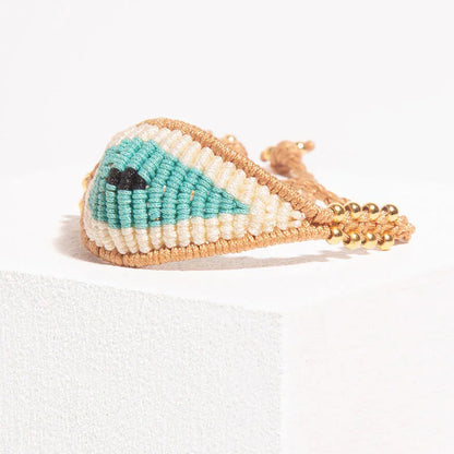 pulsera ojo turco tejida