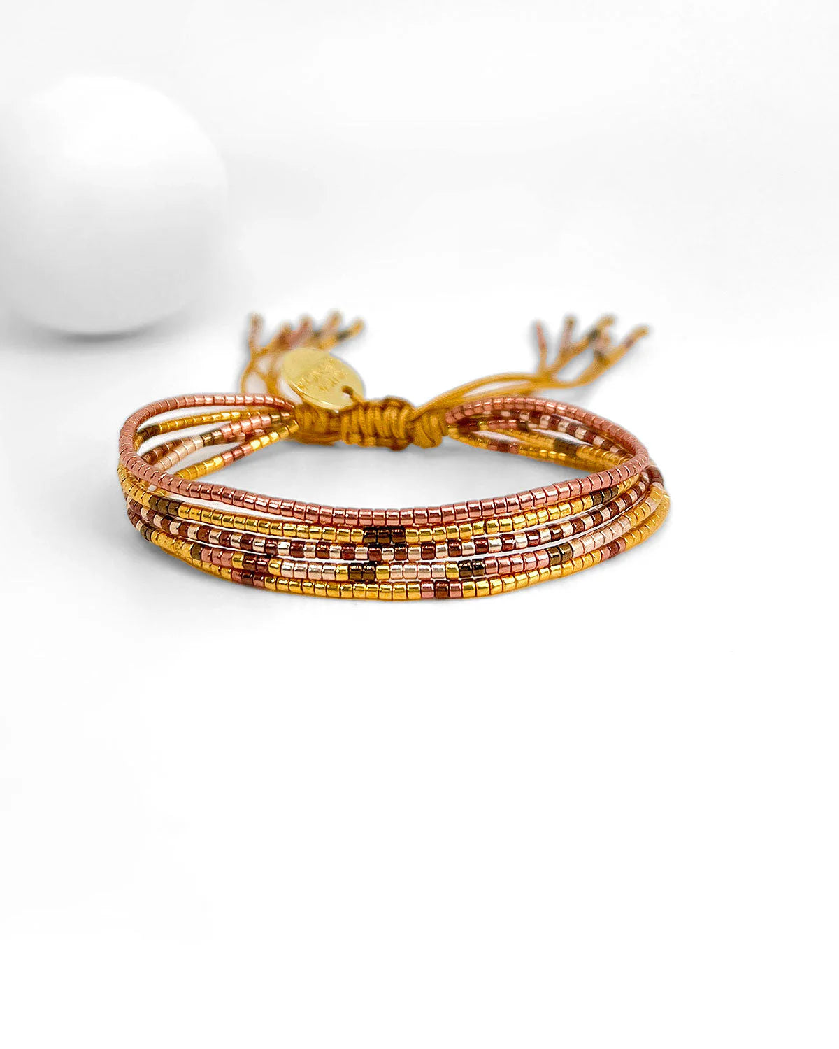 Pulsera Multivueltas Ocre