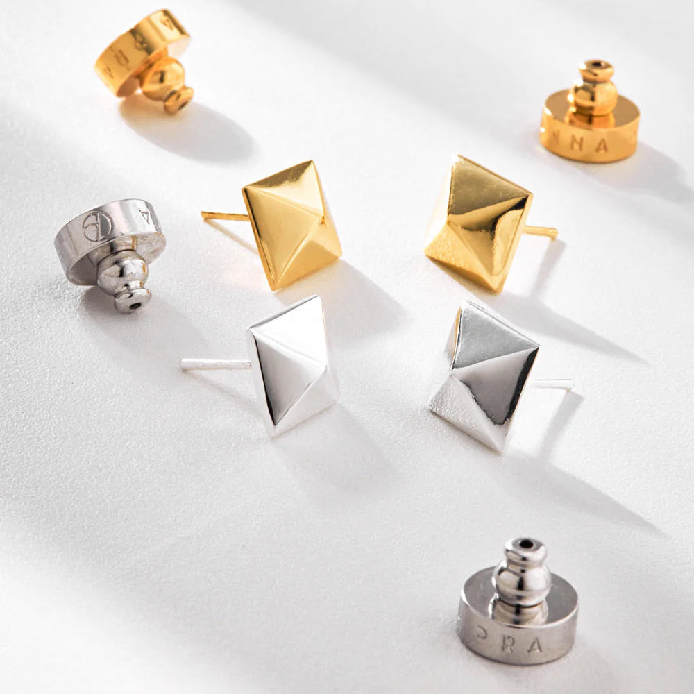 Set de Aros Quantum dorados en baño de oro 18k (4 micras) – Anna Prata | Trovare Chile