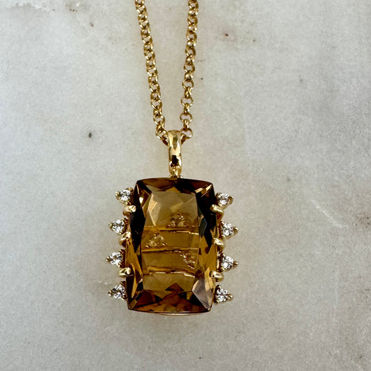 collar topacio cuarzo